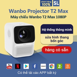 [MÃ GIẢM SMARSL688]Máy Chiếu Thông Minh WANBO T2 Max 1080P xiaomi wanbo t2 max -kết nối không dây-Bản Quốc Tế