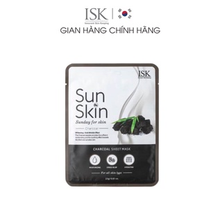 Mặt Nạ Trắng Da ISK Sunskin Charcoal Sheet Mask Thanh Lọc Da, Se Khít Lỗ Chân Lông Hiệu Quả - IMASK0300110