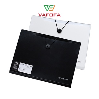 Túi đựng tài liệu tập đựng giấy A4 túi đựng hồ sơ nhiều ngăn [ Black/White ] Yoofun EFF121