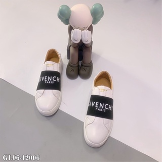 [Ảnh thật+Ktra hàng] Giày Thể Thao Da Trơn Phối Vạch Chun Chữ Trắng- Giày Sneaker