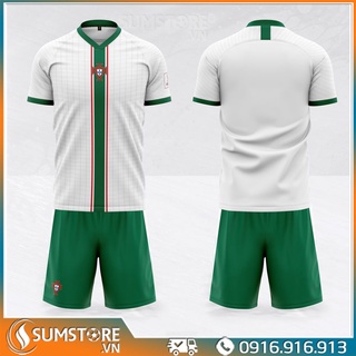 Quần Áo Bóng Đá Tuyển Bồ Đào Nha Trắng WC 2022 - Đồ Đá Banh Thể Thao Nam Nữ Thun Lạnh Cao Cấp