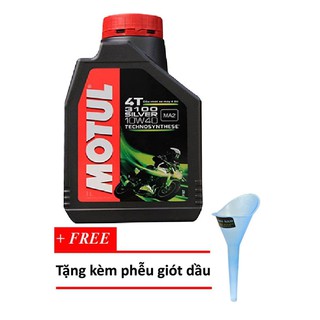[Chính Hãng] Nhớt xe máy số cao cấp Motul Silver 3100 10W40 800ml tặng kèm phuể rót nhớt - NKLUBE