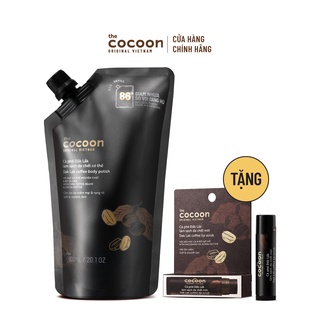 SPECIAL DEAL cà phê Đắk Lắk làm sạch da chết cơ thể Cocoon 600ml - Tặng tẩy da chết môi cà phê Đắk Lắk Cocoon 5g