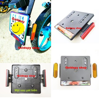 Pát biển số kèm mắt mèo phản quang gắn các loại xe ( giá 1 bộ )