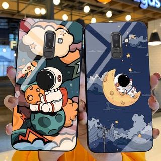 Ốp Lưng SAMSUNG GALAXY J8, A6 PLUS Ốp kính bóng cao cấp Phi Hành Gia