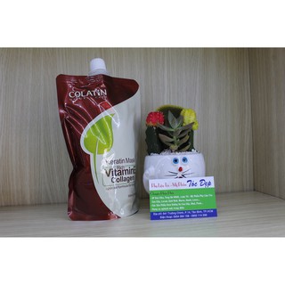 HẤP TÚI COLLAGEN VITAMIN E COLATIN MASK SIÊU MƯỢT TÓC ITALY 500ML_TẶNG KÈM MŨ TRÙM TÓC