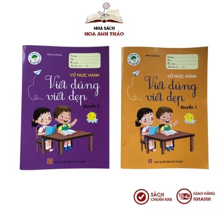 Sách - Vở thực hành viết đúng viết đẹp - Quyển 1, Quyển 2