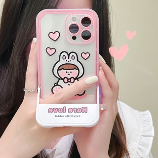 Ốp lưng iphone Ốp Điện Thoại Trong Suốt Kèm Giá Đỡ Họa Tiết Hoạt Hình Cho Iphone 13Promax 12Pro 11 / x / 6 / 7 / 8 / PLUS Dinuo case