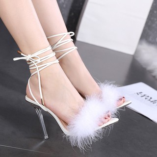 giày siêu cao gót lông vũ 11cm   ( giao hỏa tốc 2h - free shipping - bảo hành 1 năm)