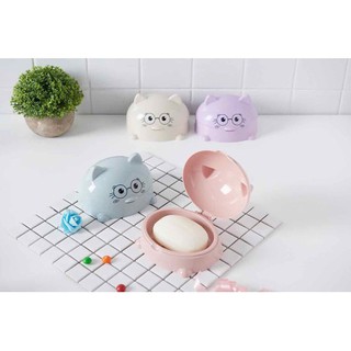 [Freeship 99k TQ] Hộp Xà Phòng Hình Mèo Con