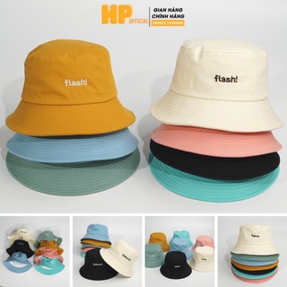 Mũ bucket ❤️Nón tai bèo vành tròn thêu chữ nhiều mẫu chất kaki form unisex nam nữ N44