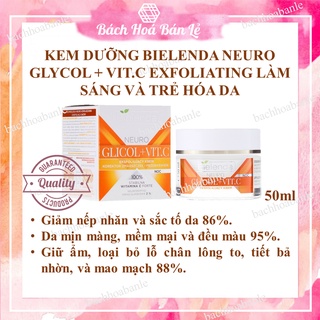 Kem NEURO GLYCOL + VIT.C Bielenda dưỡng trắng da làm mờ đốm nâu