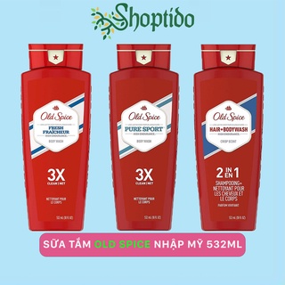 Sữa tắm Old Spice 532ml 2in1 tắm gội, fresh pure sport nhập Mỹ Npp Shoptido