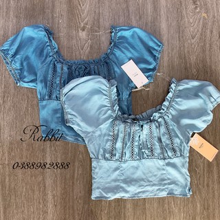 Áo croptop denim mềm - RABBITSHOP