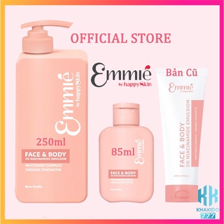 Kem Dưỡng Trắng Da Emmié Face &amp; Body Emulsion 5% Niacinamide 250ml 150ml 85ml
