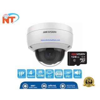 CAMERA IP DOME HỒNG NGOẠI 4.0 MEGAPIXEL HIKVISION DS-2CD2143G0-IU hỗ trợ khe thẻ nhớ và POE