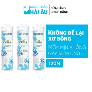 Combo 3 bông tẩy trang Ceiba 80/120/140 miếng