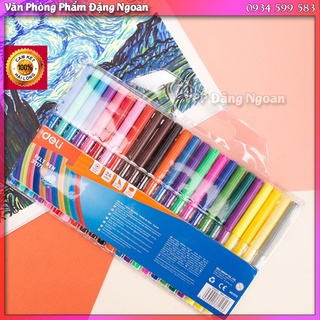 Bút lông màu nước 12 / 18 / 24 màu Deli | E37169 - E37170 - E37171 [ Đặng Ngoan Shop ]