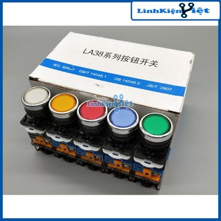 Nút Nhấn Đề Giữ Có Đèn LA38 380V-10A 2 Thường Mở