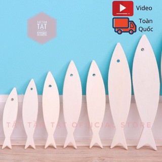 [BỘ 100 GIÁ TỐT] Cá Gỗ Decor Tô Màu Trang Trí Dán Tường Treo Tường Giá Tốt Chất Lượng 100 Con