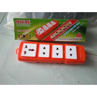Ổ cắm điện,Ổ điện Nival 4 lổ chịu tải cao 6000W