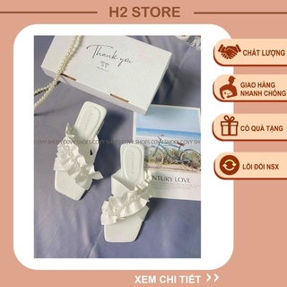 Dép Chéo nhúng Ngọc đế bệt H2STORE siêu hót hít cho phái nữ.