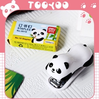 Dập ghim mini hình gâu trúc kèm hộp ghim dễ thương cute TooYoo TY0120