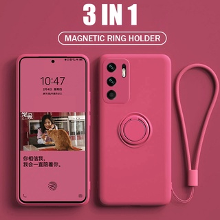 Ốp điện thoại trơn dẻo 6 màu kèm giá đỡ vòng bảo vệ Xiaomi Mi Redmi Note 9 9S 10 10S Pro 10C