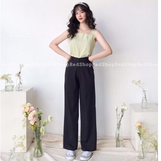 Quần culotes nữ,quần ống rộng nữ chun lưng cúc khóa chất đũi kiểu hàn quốc