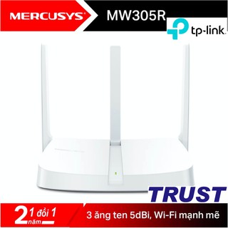 Mercusys N 300Mbps Bộ phát WiFi 3 Râu -MW305R- Hàng chính hãng phân phối bởi TP-Link Việt Nam
