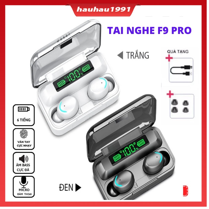 Tai Nghe F9 - X55 Pro Bluetooth 5.0 Không Dây Cảm Biến Vân Tay , Kiêm Sạc Dự Phòng Cao Cấp Nhiều Màu. Amoi F9