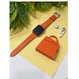 Combo màu cam cực hot, ốp lưng dành cho iPhone và dây đeo Apple watch