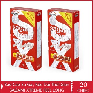 Combo 2 hộp Bao Cao Su Gân Gai Kéo Dài Thời Gian 10 chiếc SAGAMI Xtreme Feel Long - Nhật Bản - 20 chiếc