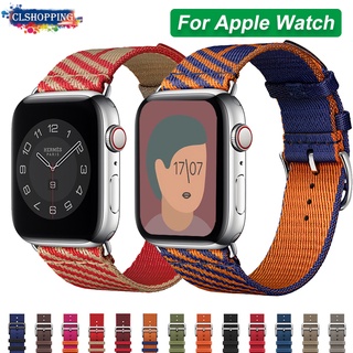 Dây đeo sợi nylon bện cho đồng hồ thông minh Apple Watch Band 44Mm 40Mm SE 6 5 4 38Mm 42Mm