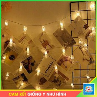 Kẹp ảnh đèn led trang trí 3m 20 kẹp chạy pin AA #TrangTriSinhNhat