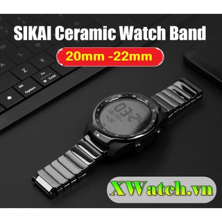 Dây Ceramic khóa thông minh, dây gốm đồng hồ gear s2, gear s3, galaxy watch, tichwatch, huawei watch, ZTE, garmin, Pace