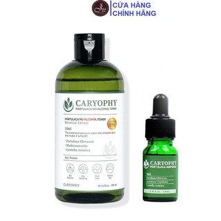 Bộ 2 Sản Phẩm Dưỡng Da Giảm Mụn Thâm Caryophy Portulaca (Toner + Serum)