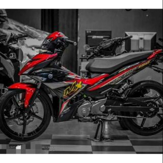 Tem rời MX King đỏ đen Exciter 150