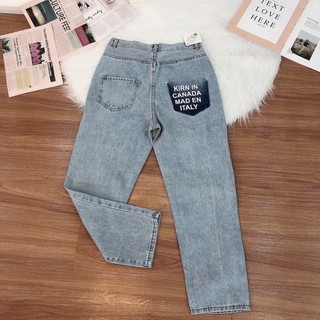 Quần jean nữ phối túi chữ sau cực hot ảnh thật xinh