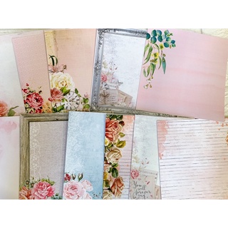 Lẻ 1 tờ giấy họa tiết lề hoa làm album hoặc khung ảnh nổi (ib chọn mẫu ạ)
