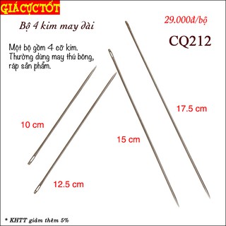 Bộ 4 kim may len dài thường dùng may thú bông, may ráp CQ212