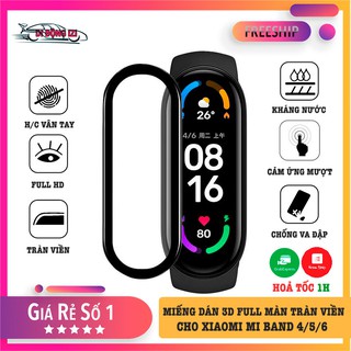 Bộ Miếng Dán 3D Full Màn Tràn Viền Cho Mi Band 6/5/4 - Cứng Hơn, Dày Hơn, Bảo Vệ Mặt Đồng Hồ Trọn Vẹn Hơn