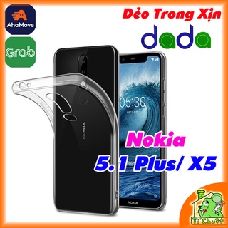 [Ảnh Thật] Ốp lưng Nokia 5.1 Plus/ X5 Dẻo Trong Suốt Chính Hãng DADA