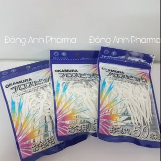 (❣️❣️❣️-5% LN cho quỹ Vacxin) Tăm chỉ kẽ răng OKAMURA (bịch 50 cây/hũ 70 cây) - Đông Anh Pharmart