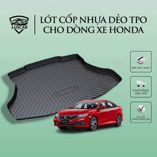 Lót cốp ô tô HONDA, chất liệu nhựa dẻo TPO cao cấp LUXCAR (full các dòng xe của hãng)