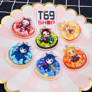 Móc khóa mica anime Kimetsu no Yaiba - Donut Cat ver