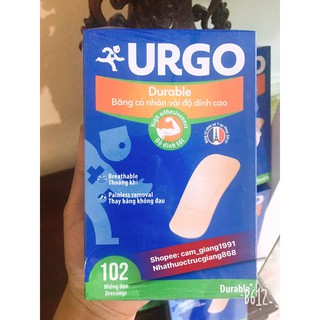 Băng cá nhân vải độ dính cao Urgo Durable 102 miếng