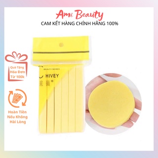 Bọt biển - Bông nở rửa mặt Chivey 12 miếng / Miếng mút rửa mặt bọt biển dạng nén ( Gói 12 thanh)
