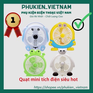 [Mã ELHA22 giảm 5% đơn 300K] Quạt mini tích điện siêu hot hình thú dễ thương 13824