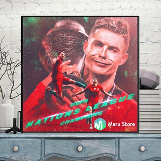 Tranh Canvas Cầu Thủ Bóng Đá Ronaldo Treo Tường Trang Trí